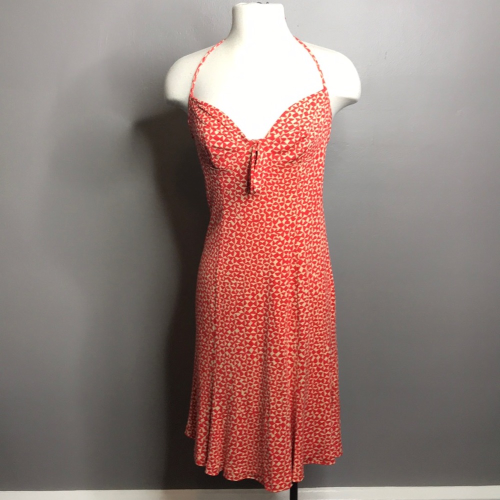 DVF Orange Halter Strap Sundress